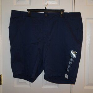 Lee Plus Size Navy Blue Bermuda Shorts 9" inseam